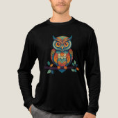 Mandala Owl Tri-Blend Shirt (Voorkant volledig)