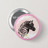Mandala Paard gehoord Ronde Button 5,7 Cm (Voorkant /achterkant)