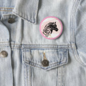 Mandala Paard gehoord Ronde Button 5,7 Cm (In situ)