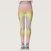 MANDALA ~ Paars geel - Leggings (Voorkant)