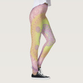 MANDALA ~ Paars geel - Leggings (Rechts)