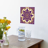 Mandala Paars Gold Snowflake Illustratie Folie Afdrukken (Laag (Keuken))