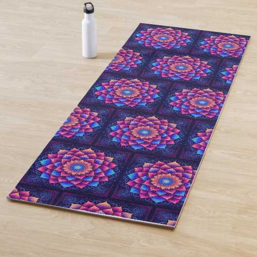 Mandala Paars Yogamat (In situ)