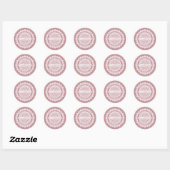 Mandala Paarse adreslabel ronde Sticker (Vel)