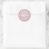 Mandala Paarse adreslabel ronde Sticker (Tas)