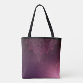 Mandala paarse boodschappentas tote bag (Achterkant)