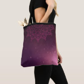 Mandala paarse boodschappentas tote bag (Dichtbij)