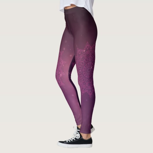 Mandala paarse LEGGINGS (Links)