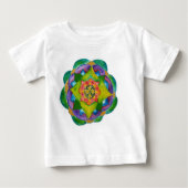 Mandala Painting Baby T-Shirt, wit (Voorkant)