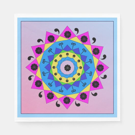 Mandala Paper Napkin Servet (Voorkant)