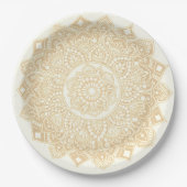 Mandala papier bord goud (Voorkant)