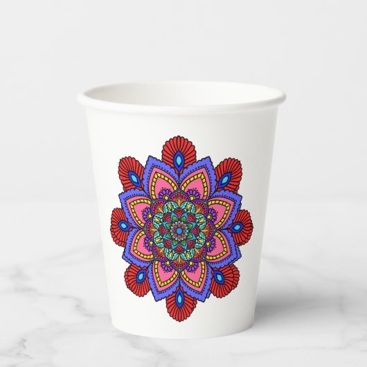 Mandala papieren bekertje bekers (Voorkant)
