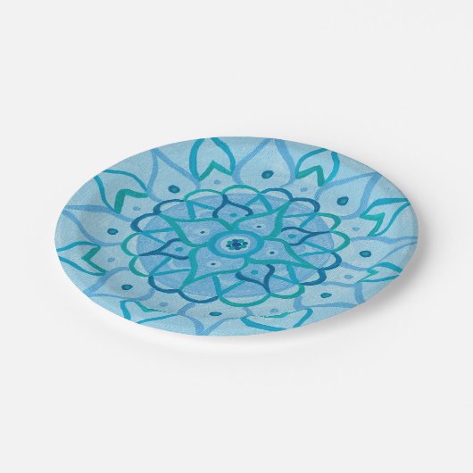 Mandala papieren Borden Papieren Bordje (Gekanteld)
