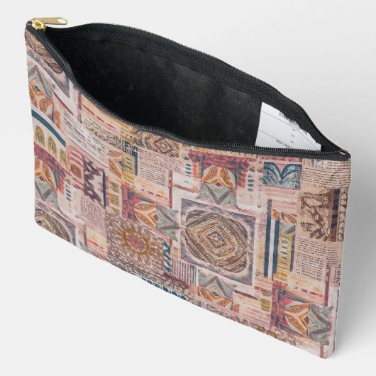 Mandala Patchwork Zippered Pouch Etui (Open)