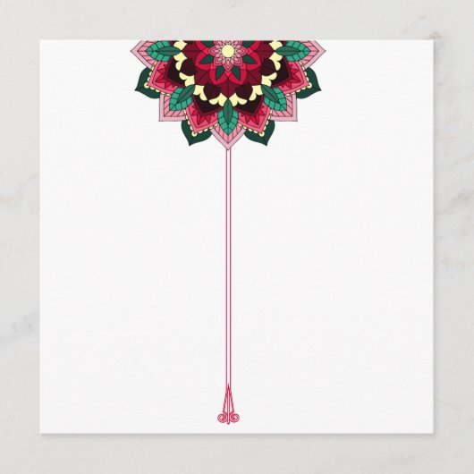 Mandala Patroon 02 in diep roze menu (Voorkant)