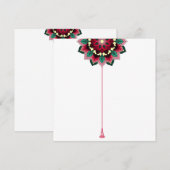 Mandala Patroon 02 in diep roze menu (Voorkant / Achterkant)