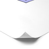 Mandala-patroon 02 in donkerblauw poster (Hoek)