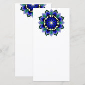 Mandala-patroon 02 in donkerblauwe dankkaart bedankkaart (Voorkant / Achterkant)