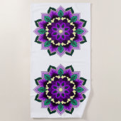 Mandala Patroon 02 in paars Strandlaken (Voorkant)