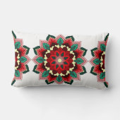 Mandala patroon 02 in rood kussen (Achterkant)