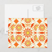 Mandala patroon, baksteenrood, roest, goud briefkaart (Voorkant / Achterkant)