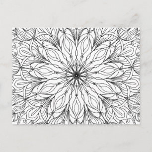 Mandala patroon bloemkleur bloem briefkaart