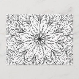 Mandala patroon bloemkleur bloem briefkaart