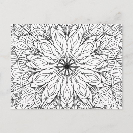 Mandala patroon bloemkleur bloem briefkaart (Voorkant)