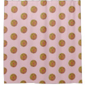 Mandala Patroon Boho Chic Roze Douchegordijn (Voorkant)