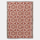 Mandala patroon, bruin, roest, lichtbruin, beige deken (Voorkant Verticaal)