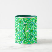 Mandala patroon, Emerald green en pauock Mok (Midden)