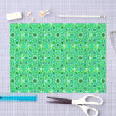 Mandala patroon, Emerald green en pauock Tissuepapier (Craft)