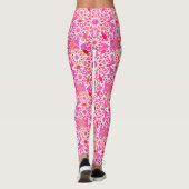 Mandala patroon, fuchsia roze en koraal leggings (Achterkant)