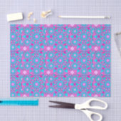 Mandala patroon, fuchsia, roze & turquoise tissuepapier (Craft)