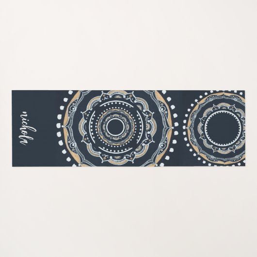 Mandala patroon gepersonaliseerd yogamat (Achterkant (horizontaal))
