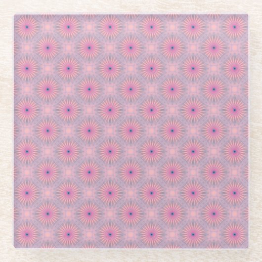 Mandala Patroon Glazen Onderzetter (Voorkant)