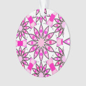 Mandala patroon, hete roze, zwart-wit ornament (voorkant)