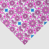 Mandala patroon, hete roze, zwart-wit tissuepapier (Detail)