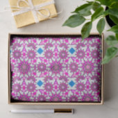 Mandala patroon, hete roze, zwart-wit tissuepapier (Geschenk)