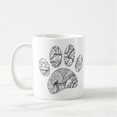 Mandala Patroon Hond Paw Print Koffiemok (Links)