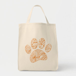 Mandala Patroon Hond Paw Print Tote Bag