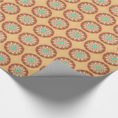 Mandala patroon in karamel en chocolade cadeaupapier (Hoek)