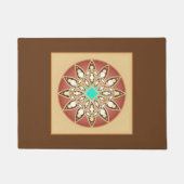 Mandala patroon in karamel en chocolade deurmat (Voorkant)