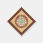 Mandala patroon in karamel en chocolade servetten (Hoek)