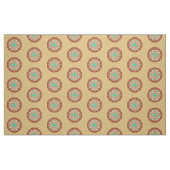 Mandala patroon in karamel en chocolade stof (Fat Quarter)