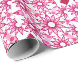 Mandala patroon in schaduwen van roze, maroon cadeaupapier