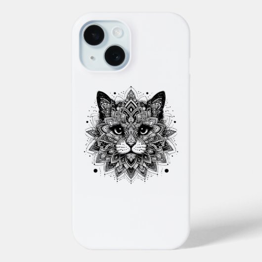 Mandala Patroon Kat Ontwerp Case-Mate iPhone Case (Achterkant)