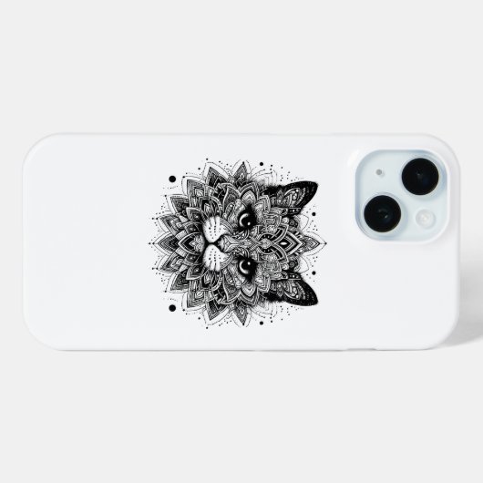 Mandala Patroon Kat Ontwerp Case-Mate iPhone Case (Achterkant (horizontaal))