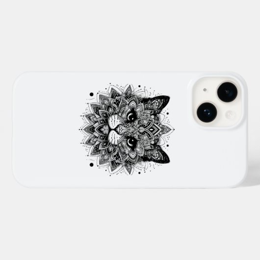 Mandala Patroon Kat Ontwerp Case-Mate iPhone Case (Achterkant (horizontaal))