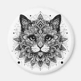Mandala Patroon Kat Ontwerp Magneet
